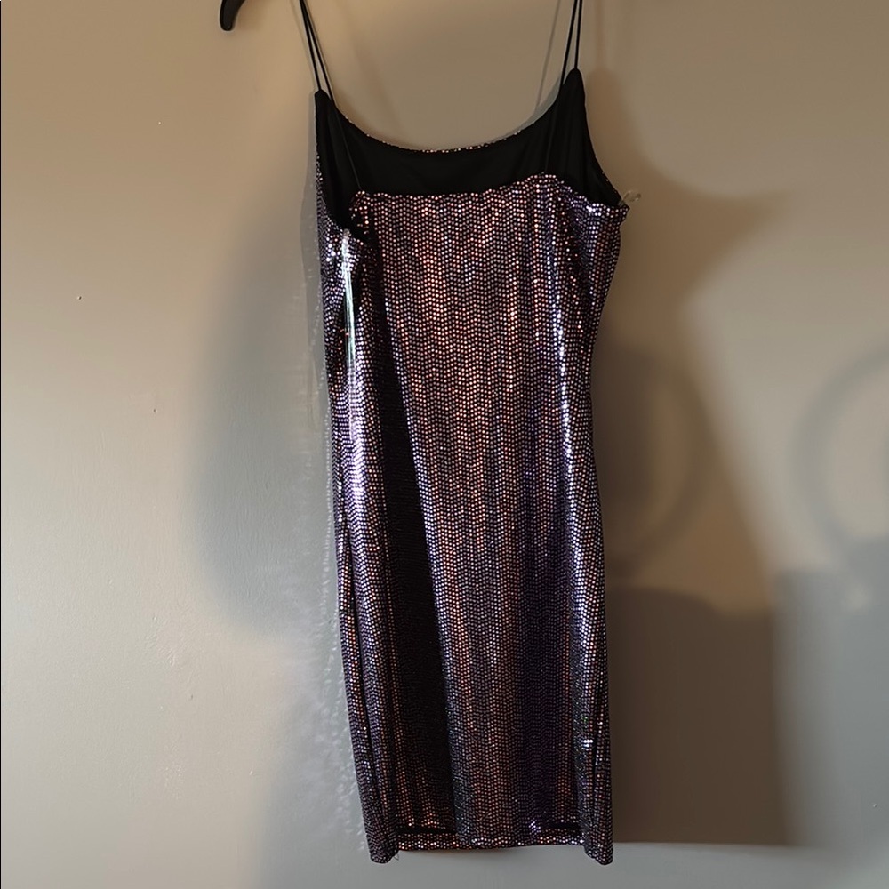 Elegant Sequin Purple Dress - Picture 2 of 5